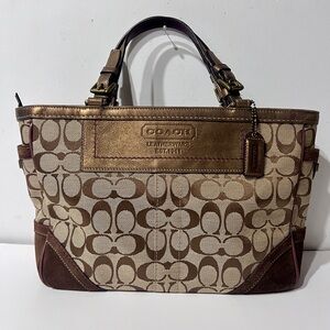COACH Handbag with Hang Tag and Metallic Accents
